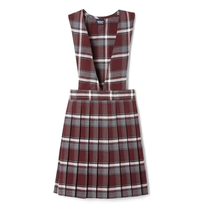 Girls Plaid V-Neck Jumper
