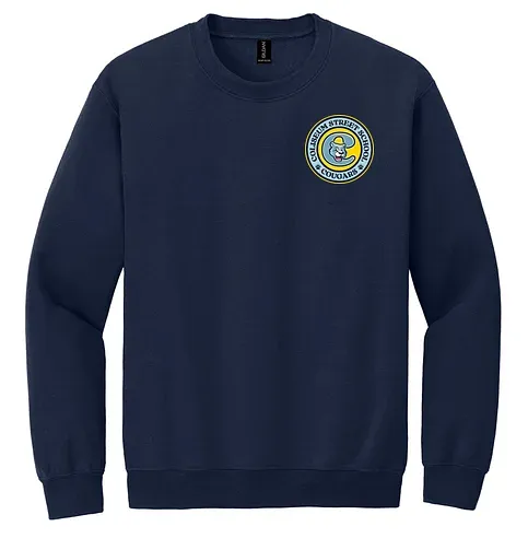 Coliseum St Elementary Navy Crewneck Sweatshirt with embroidered school logo