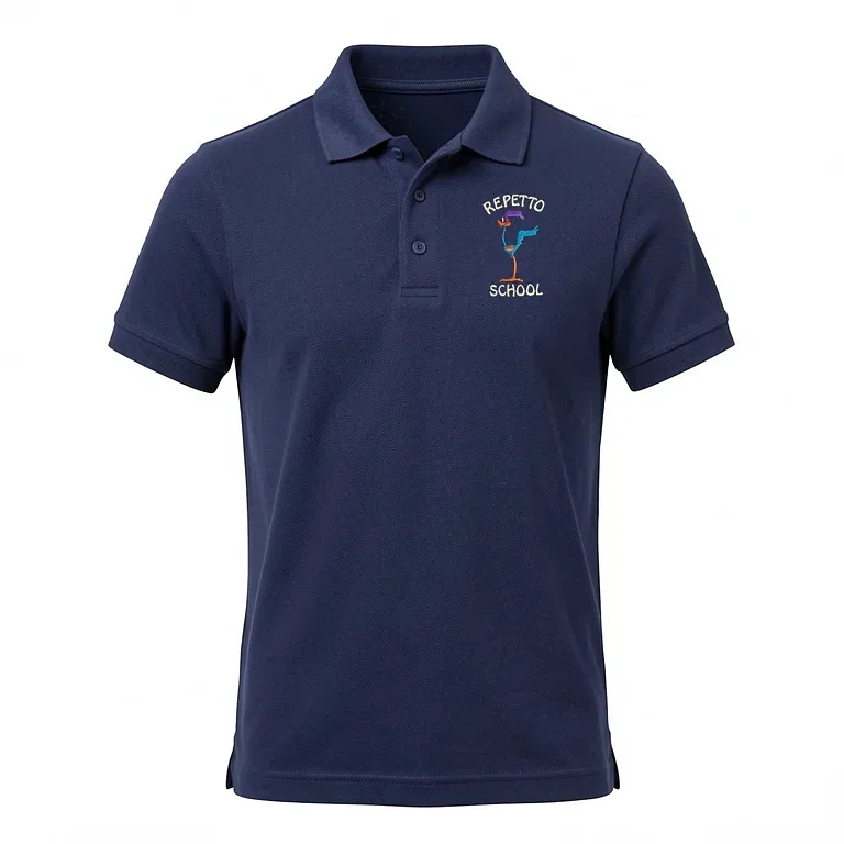 Repetto Elementary Navy Polo Shirt with embroidered school logo