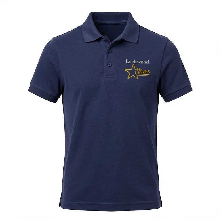 Lockwood Elementary Navy Polo Shirt with embroidered school logo