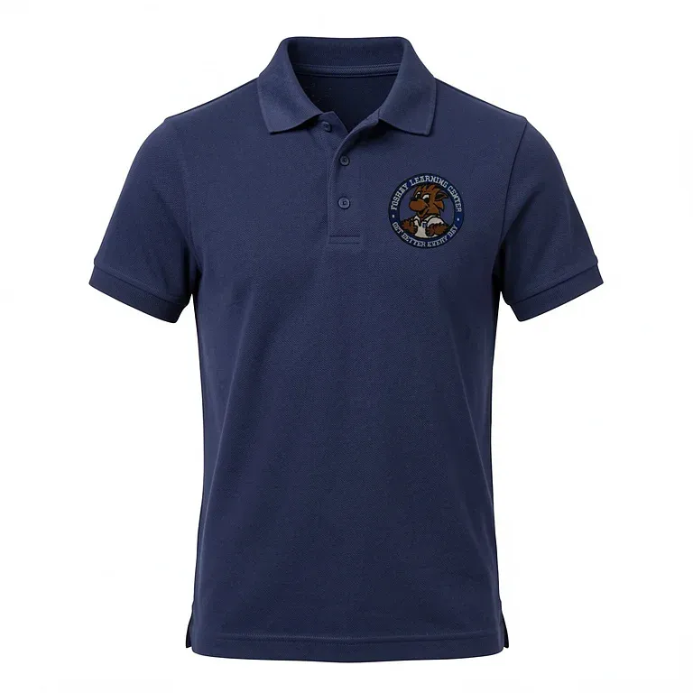 Foshay Learning Center Navy Polo Shirt with embroidered school logo