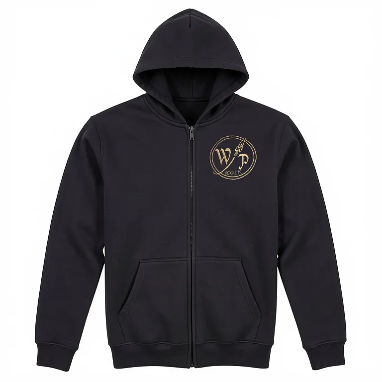 Wilshire Park Elementary Black Full Zip Sweatshirt (with Hood) with embroidered school logo