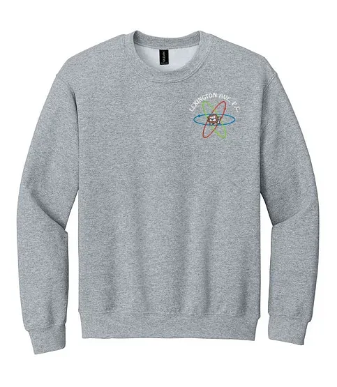 Lexington Ave Primary Center Gray Crewneck Sweatshirt with embroidered school logo