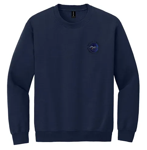 Birdielee V. Bright Elementary Navy Crewneck Sweatshirt with embroidered school logo