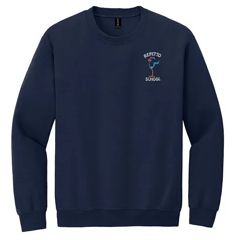 Repetto Elementary Navy Crewneck Sweatshirt with embroidered school logo