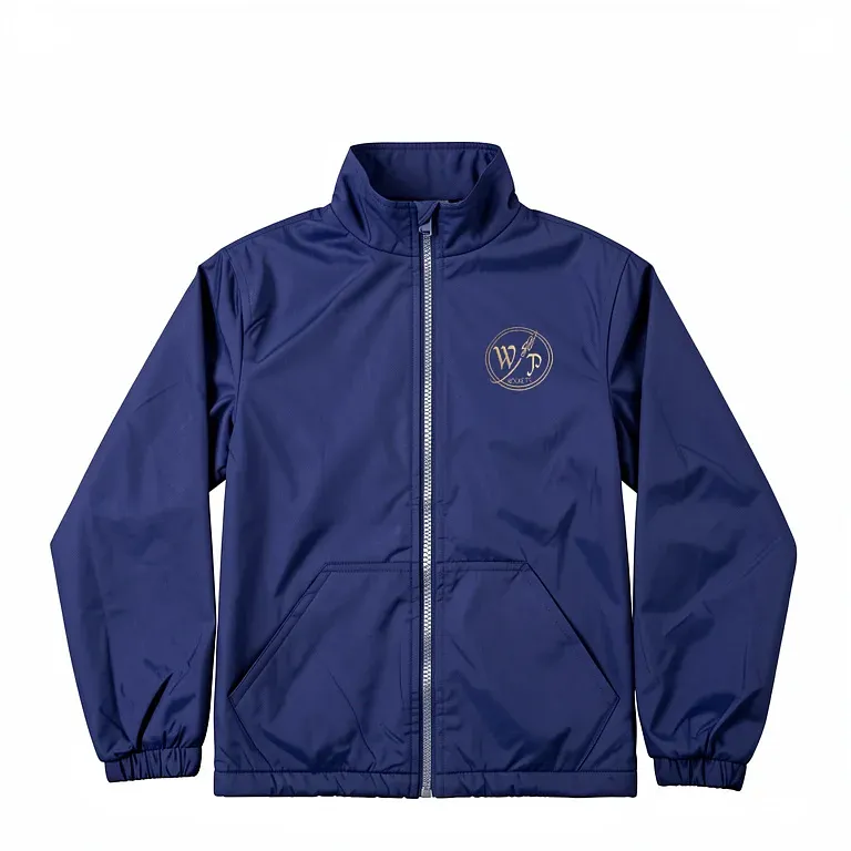 Wilshire Park Elementary Navy Nylon Jacket (No Hood) with embroidered school logo