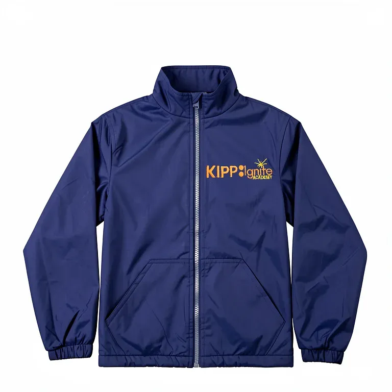 KIPP: Ignite Navy Nylon Jacket (No Hood) with embroidered school logo
